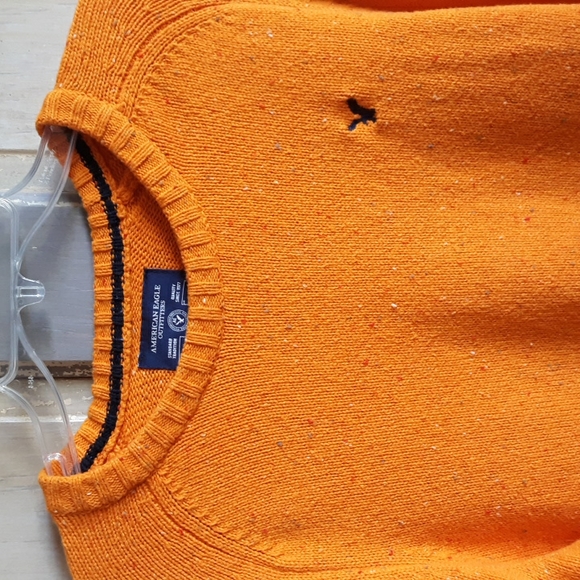 American Eagle Outfitters Sweater with Elbow Patches Gold - Picture 2 of 6